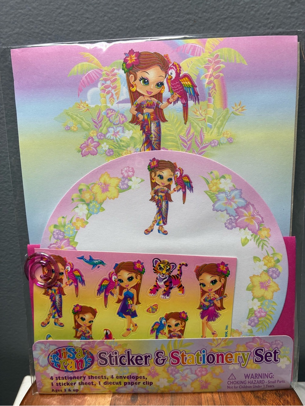 Lisa Frank Nalani Sticker & Stationery Set Sealed Y2K Tropical Parrot